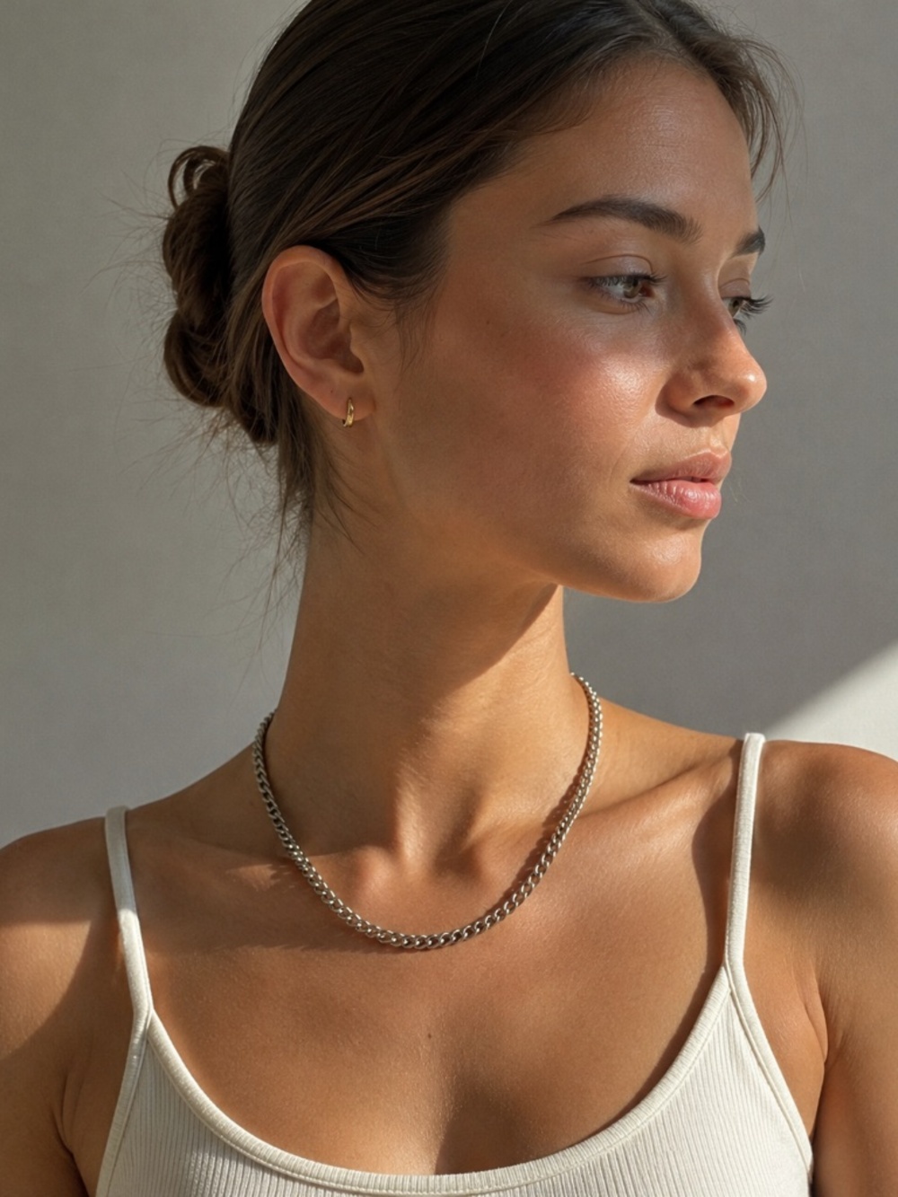 Express Gold Braided Chain Necklace Minimalist Quiet Luxury 90s Layering Chunky